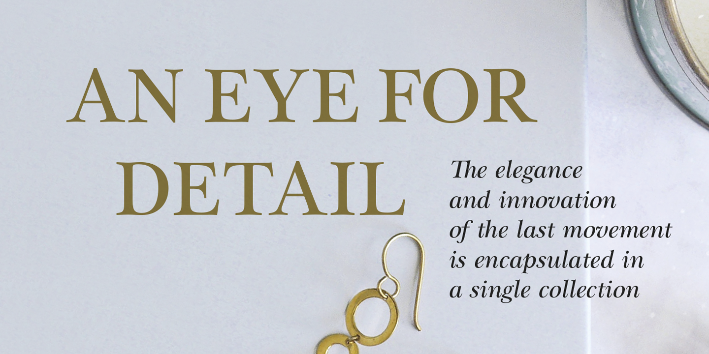 EurotypoBKL typeface - Modern interpretation of classic transitional serif fonts