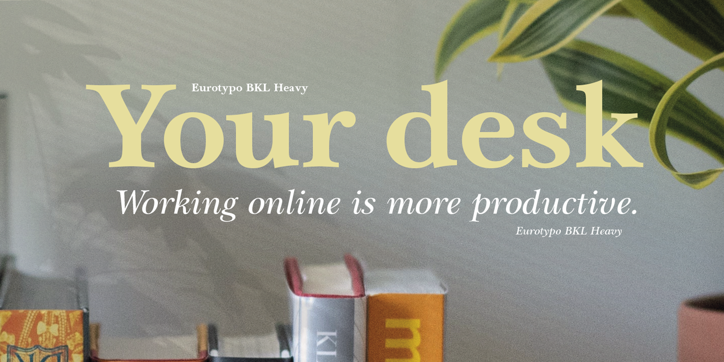 EurotypoBKL Regular serif - High-legibility text for book design and editorial layout